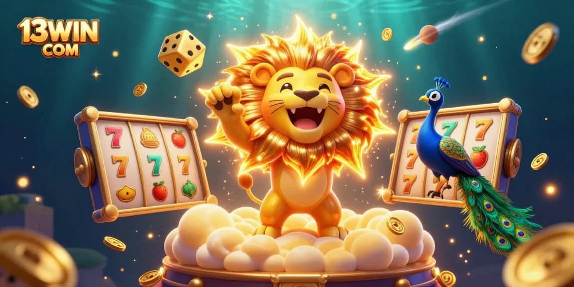 Experience big wins with thrilling slots gameplay at 13WIN COM featuring vibrant casino elements.