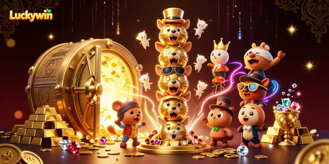 Experience big wins at Luckywin with vibrant casino visuals and stunning animated elements.