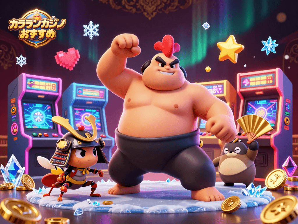 オンラインカジノ おすすめのゲームを楽しむ鳥と昆虫のキャラクターたちによる魅力的な3Dイラスト。