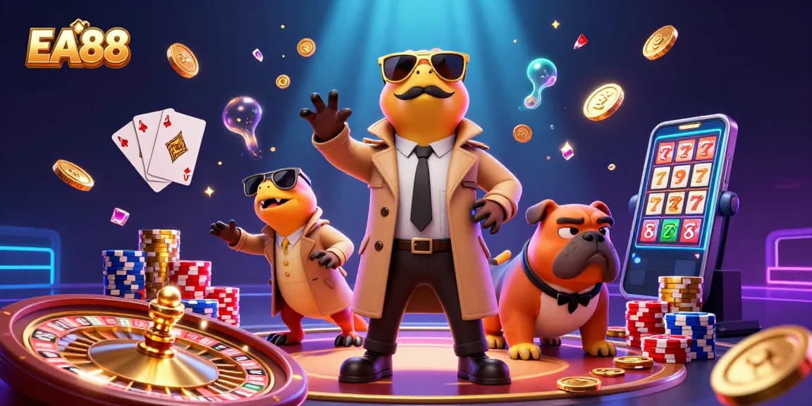 Experience thrilling gambling action and excitement at EA88 with raptors entering a VIP casino.