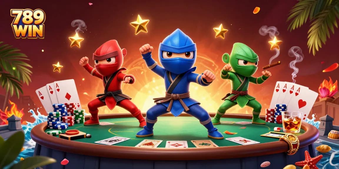Experience vibrant gameplay with 789 WIN in this thrilling 3D casino scene featuring chameleons.