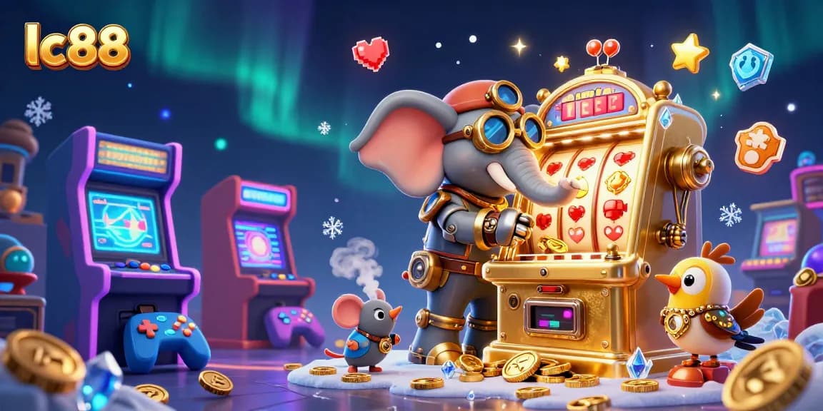 lc88 slot machine featuring a steampunk elephant engineer creating excitement with thrilling gameplay.
