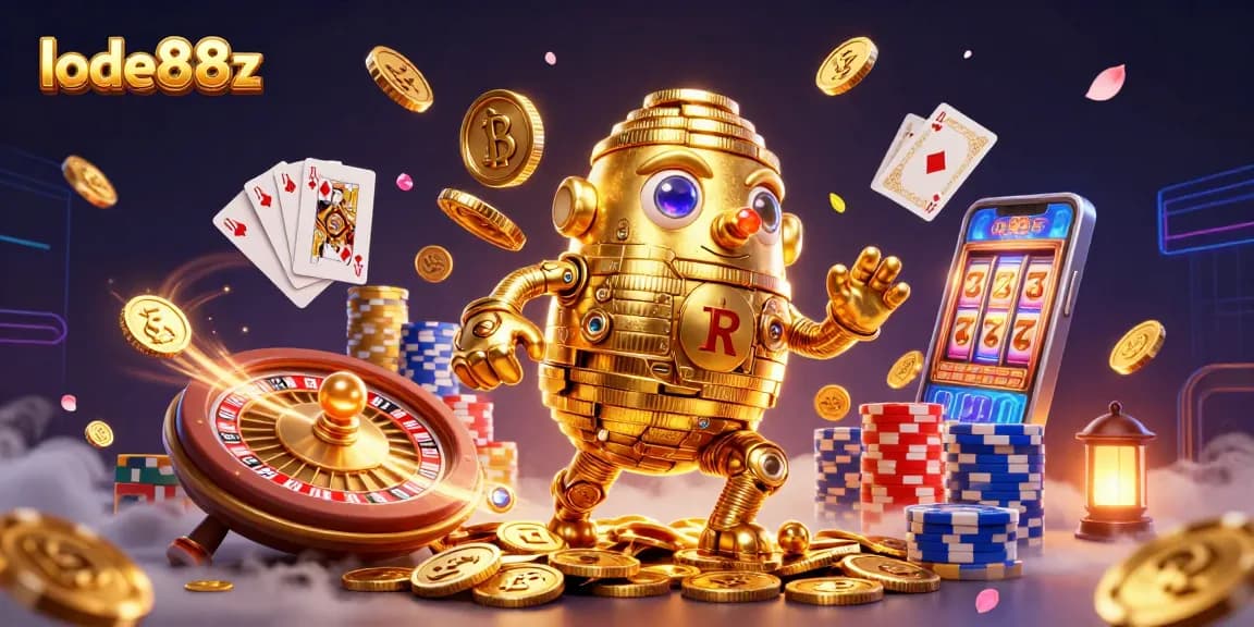 Engage with lode88z, where a golden golem spins fortunes in a vibrant casino galaxy.