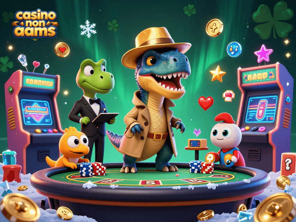 Scopri l'azione nei casino non AAMS con edizioni esclusive, in evidenza un velociraptor al tavolo da blackjack.