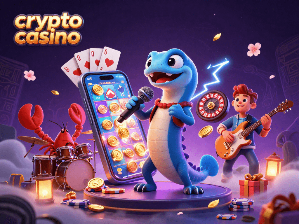 Gagnez au crypto casino avec un spectacle d'eels DJ, de la musique et des jeux en direct de fortune.