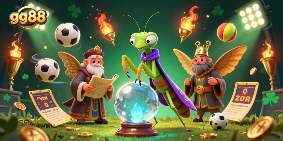 Experience exciting gaming with gg88 in a vibrant, detailed casino scene featuring fortune tellers and sports elements.
