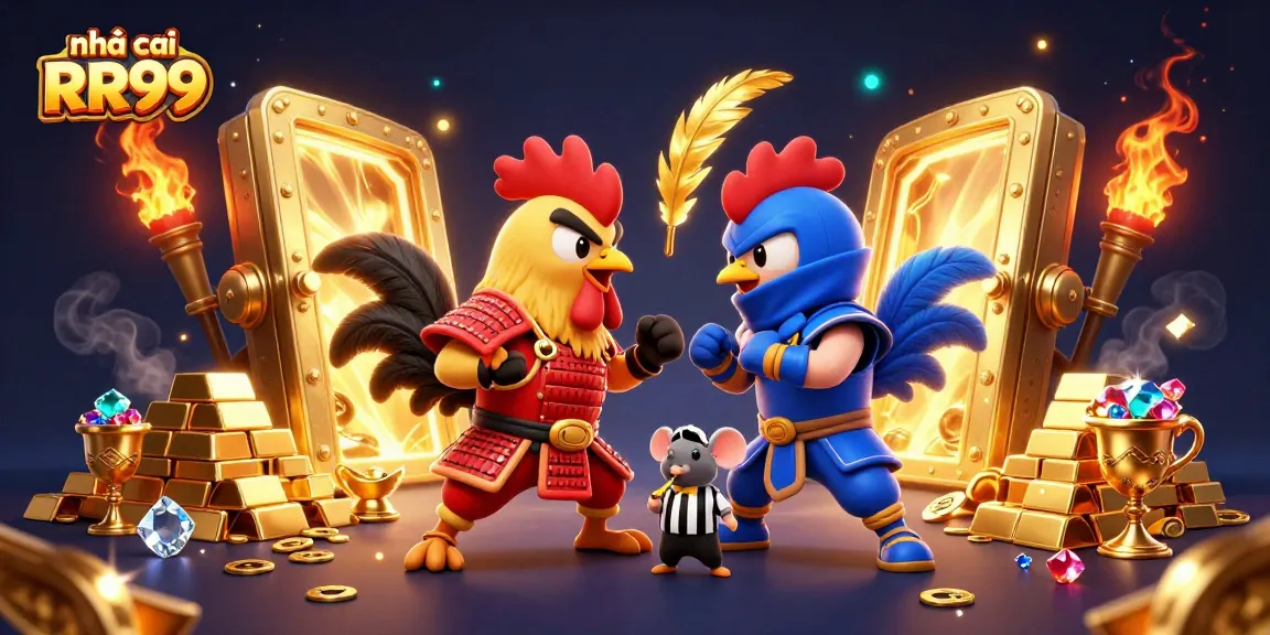 Engage in thrilling action with nhà cái RR99's dynamic gaming scene featuring competitive roosters.