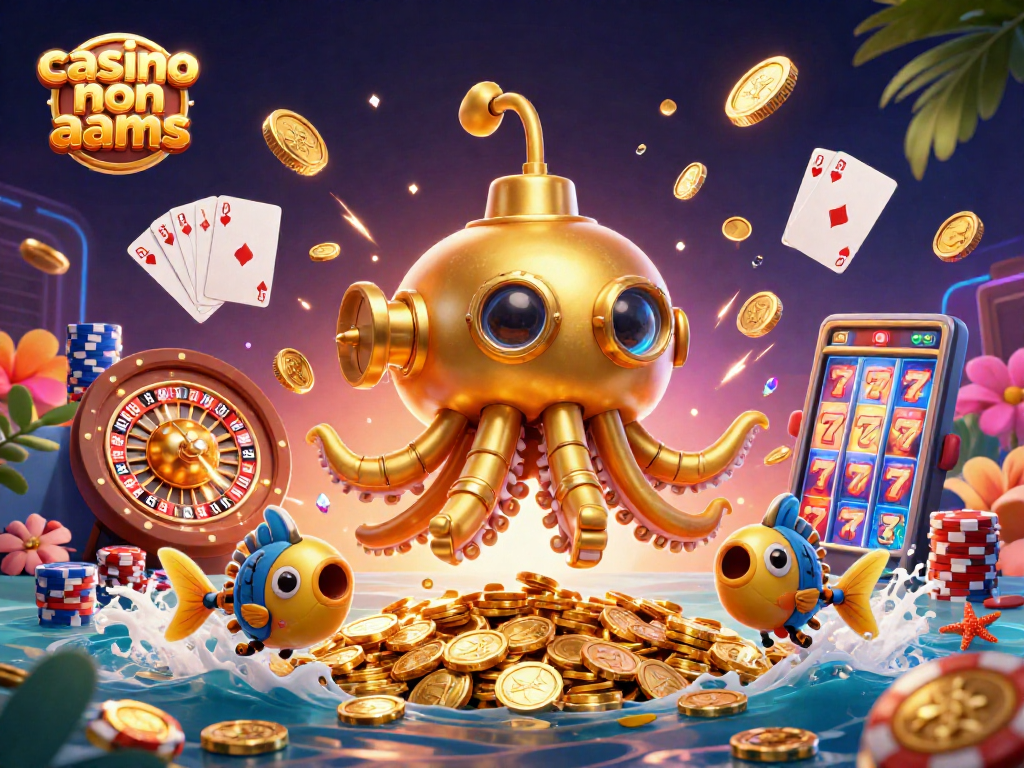 Scopri i migliori giochi nei casino non aams con tentacoli d'oro e pesci meccanici che nuotano tra le monete.