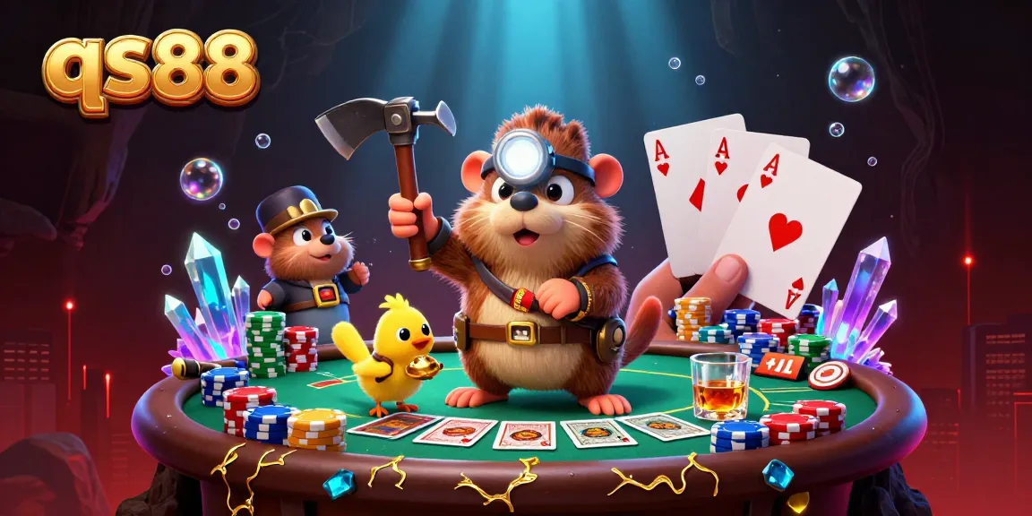 Immerse in qs88's thrilling atmosphere as the treasure hunter discovers hidden gems at the poker cave.