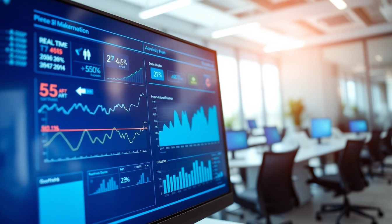 Analyze video surveillance analytics with innovative dashboard in a modern office