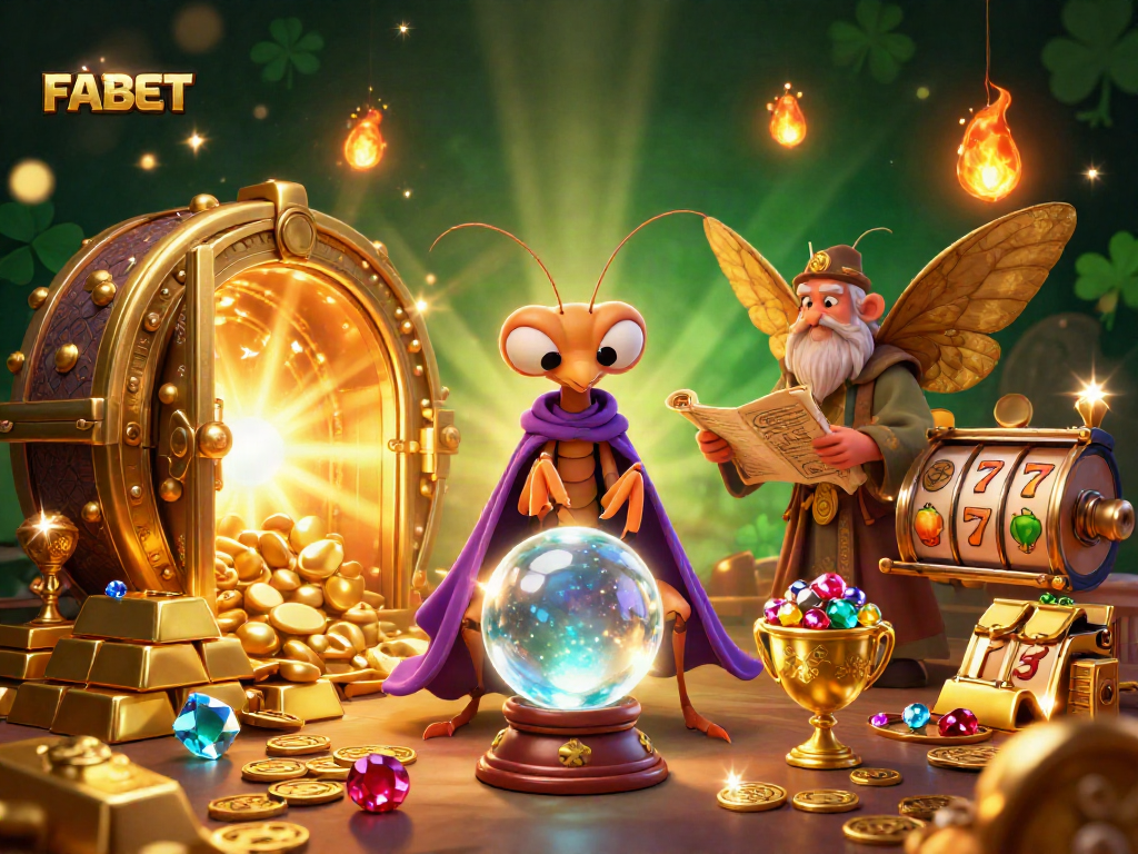 Experience FABET's mystical casino adventure with vibrant treasures and fortune tellers.