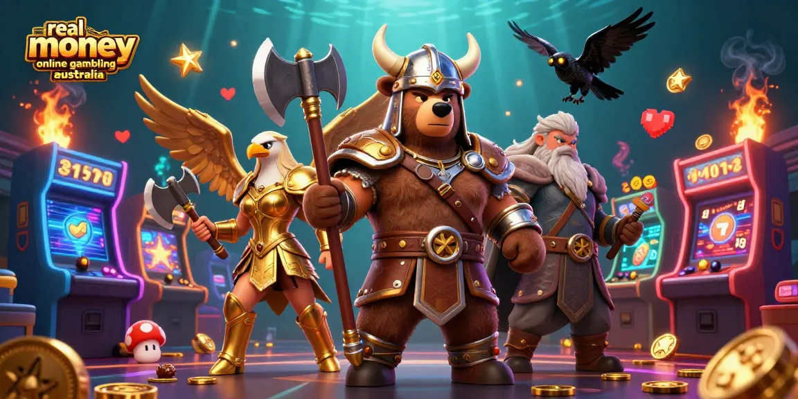 Experience the thrill of real money online gambling Australia with dynamic characters and colorful casino elements.