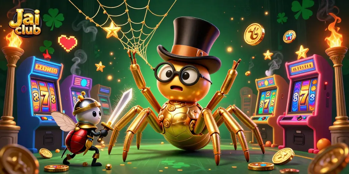 Engage with Jai club’s vibrant slot machine games amidst a whimsical 3D scene of card knights.