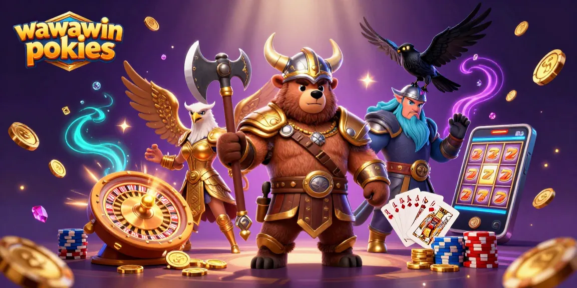 Experience thrilling wawawin pokies with a Viking bear, Valkyrie eagle, and dynamic gold coins.