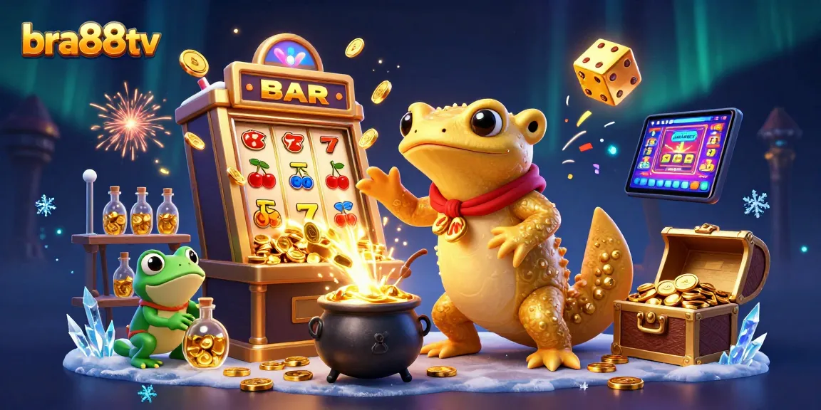 Spin the luck with bra88tv in vibrant 3D casino magic filled with gold and excitement