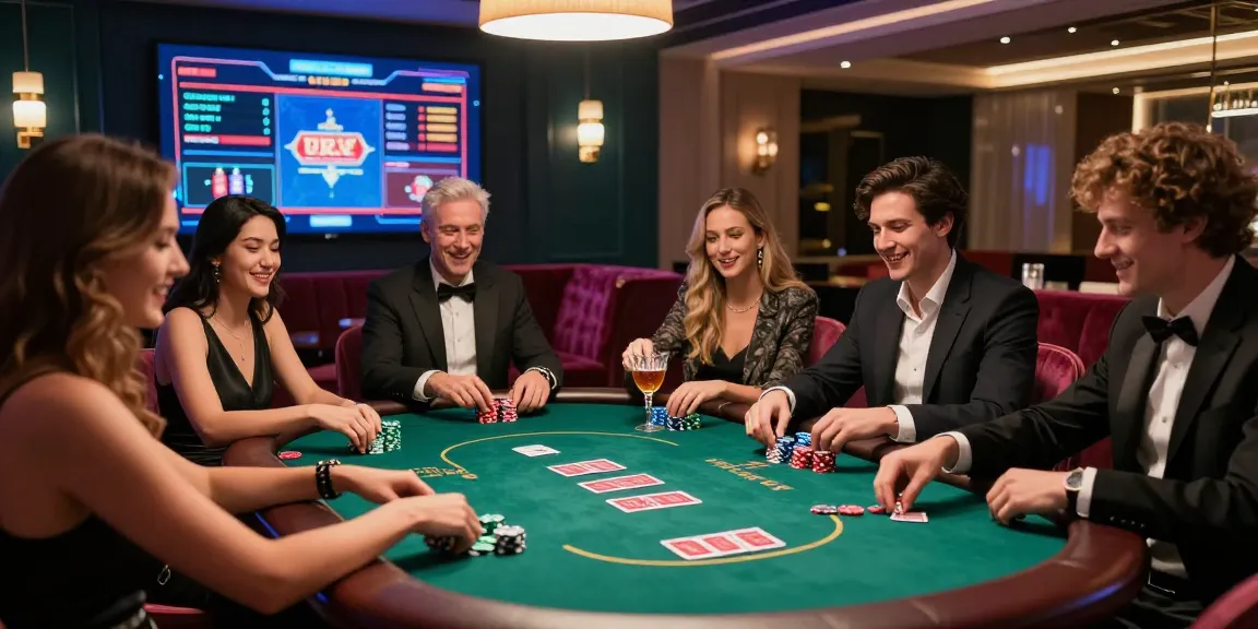 Pengalaman bermain LUXURY777 Online di ruang santai mewah, teman-teman menikmati permainan poker dengan suasana ceria.