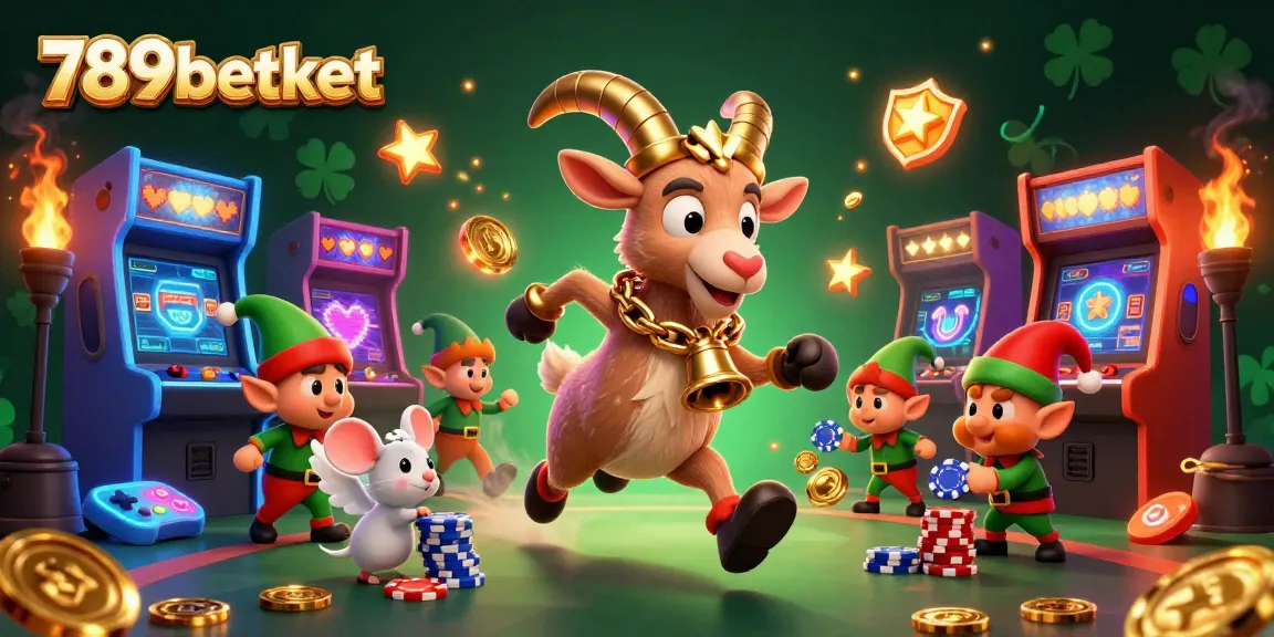 Experience the thrilling vibe of 789betket's holiday-horror casino with gremlins, Krampus, gaming excitement!