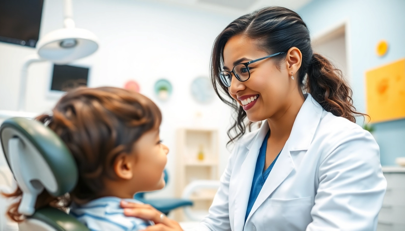 Orthodontist Edmonton consulting with a young patient in a bright, modern dental clinic.