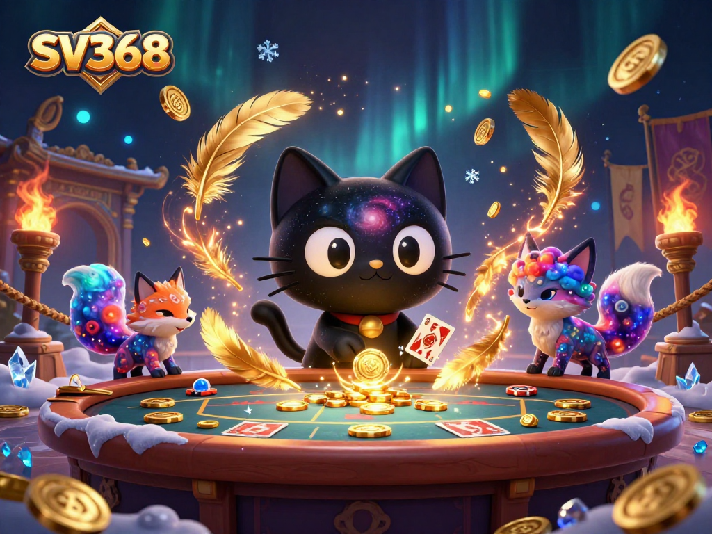 Experience thrilling gaming at SV368 with a cosmic casino scene full of excitement and action.
