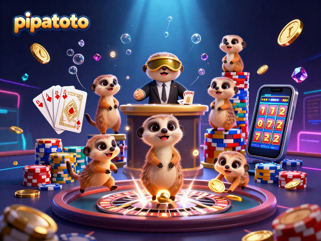 Experience the thrill of pipatoto with playful meerkats involved in casino games and activities.