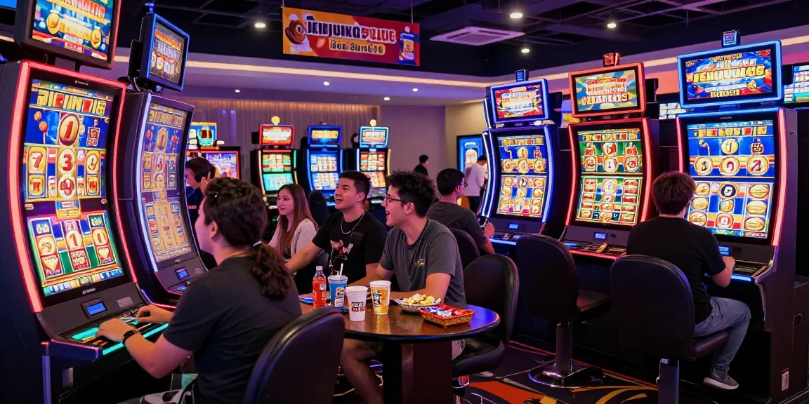 777 slot machines actively engaged by players in a vibrant casino gaming scene.
