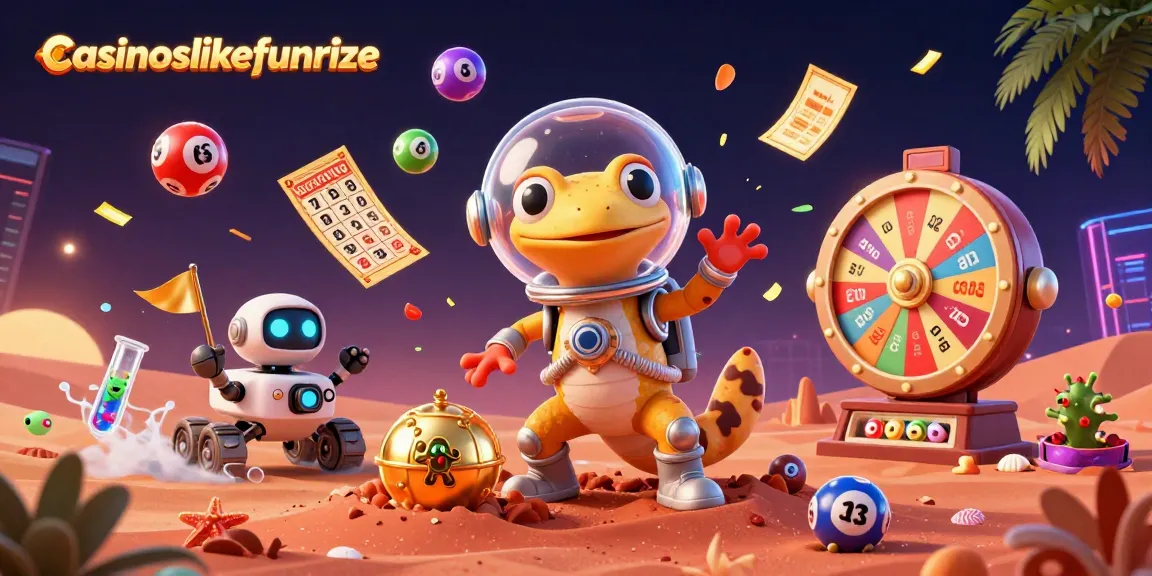 Join the fun at casinoslikefunrize with vibrant games and captivating prizes in a surreal Martian casino.