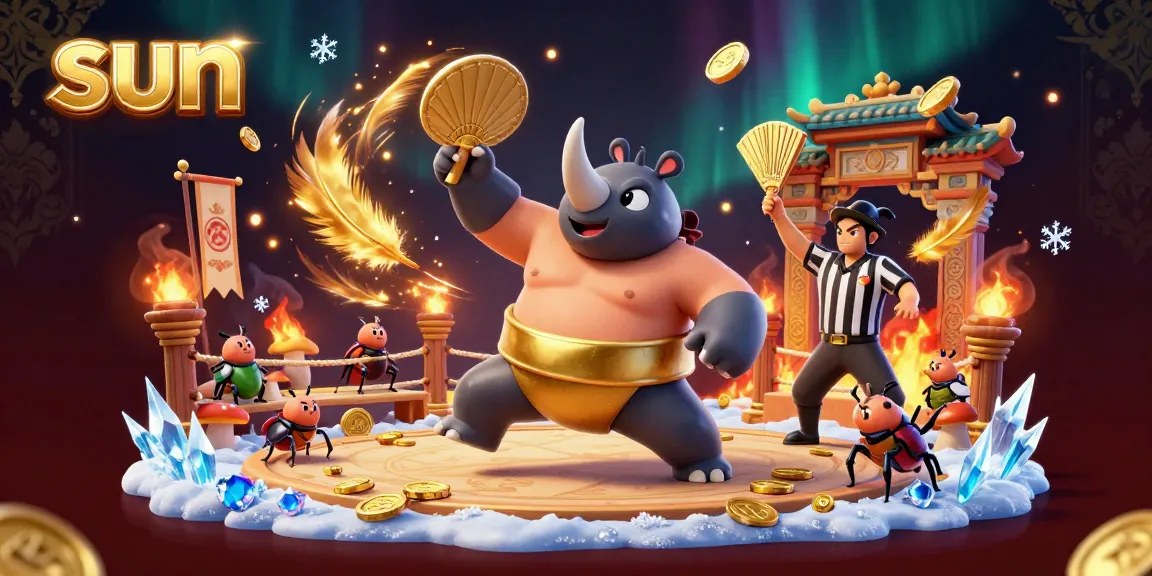 Engage in thrilling casino action as the sun ignites the atmosphere with vibrant gambling elements and dynamic characters.