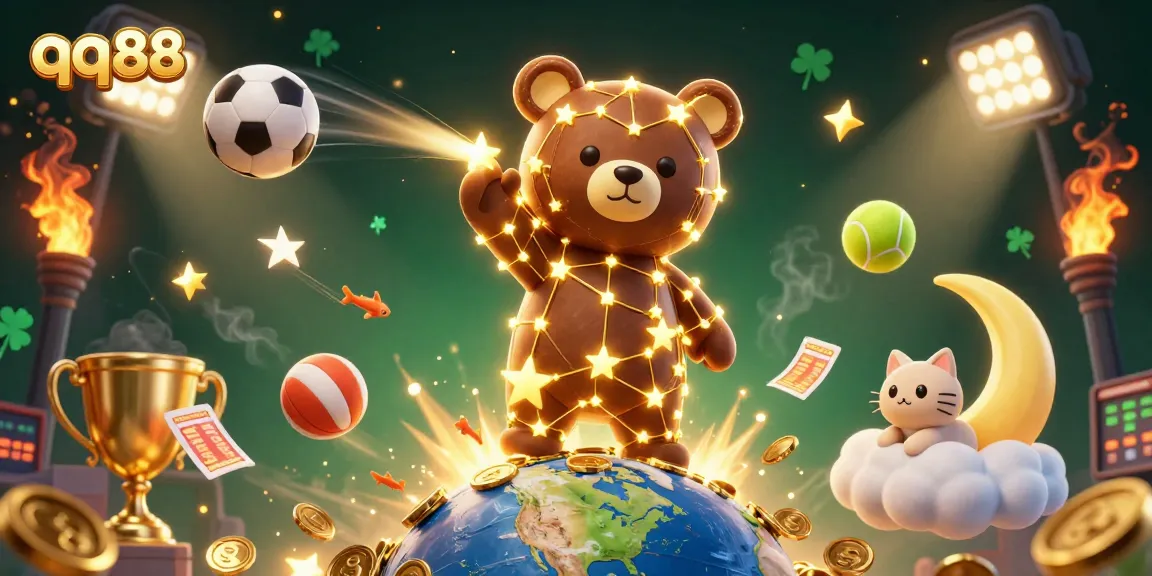 Bet on your favorites with qq88 and enjoy thrilling sports action illustrated in a vibrant 3D scene.