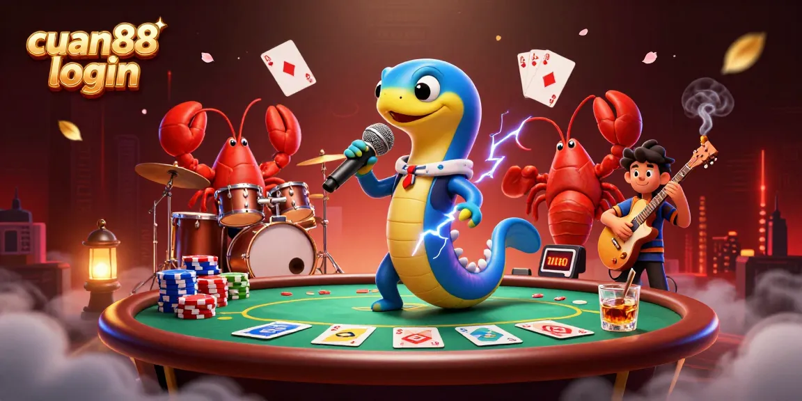 Experience the cuan88 login thrill with animated characters in an underwater casino scene.