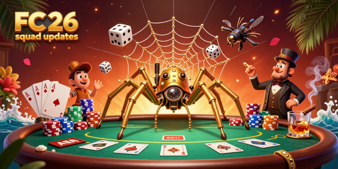 Experience the excitement of FC 26 squad updates illustrated in a vibrant poker scene.