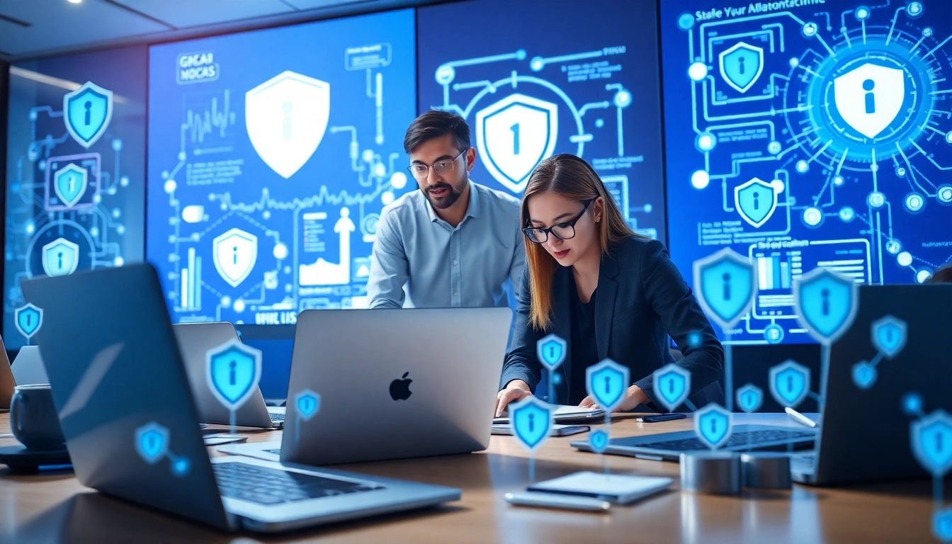 Enhancing cyber essentials renewal through teamwork and strategy in a modern workspace.