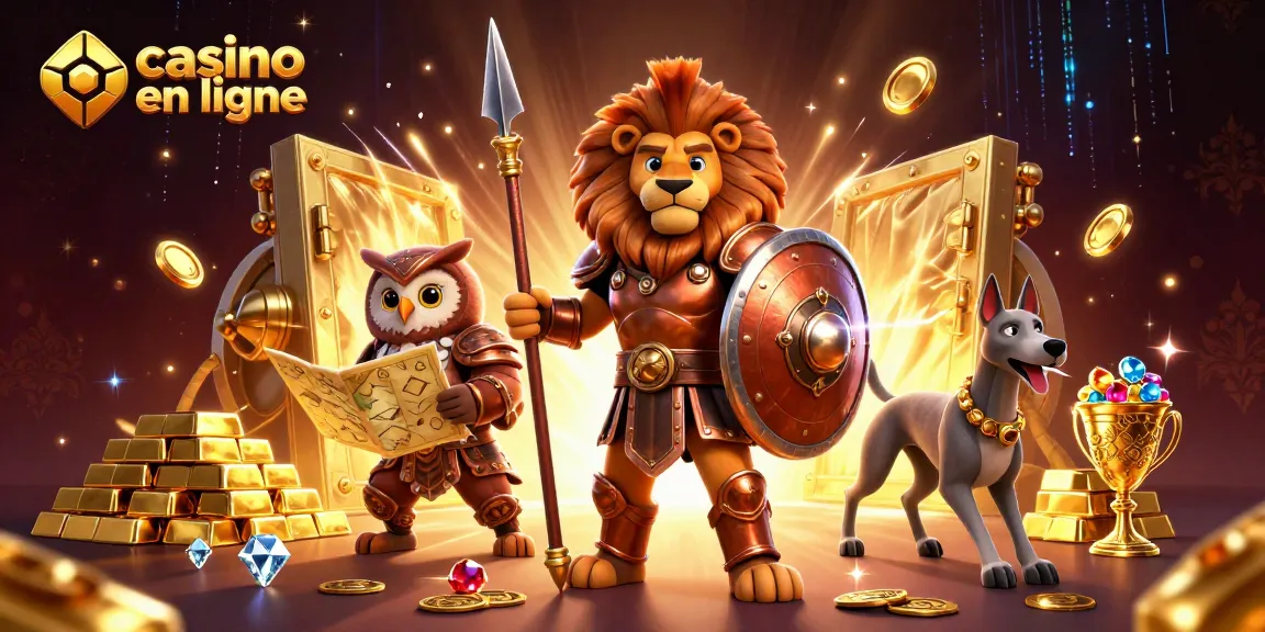 Profitez d'une expérience captivante avec le casino en ligne, illustrant une scène de jeux riches et dynamiques.