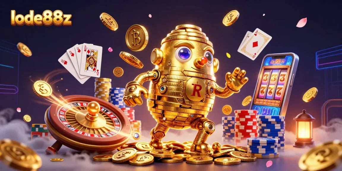 Engage with lode88z, where a golden golem spins fortunes in a vibrant casino galaxy.
