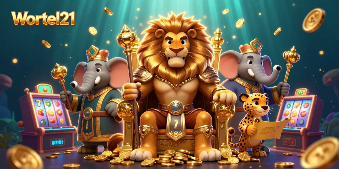 Permainan slot mengasyikkan di Wortel21 dengan singa, gajah, dan cheetah menarik perhatian.