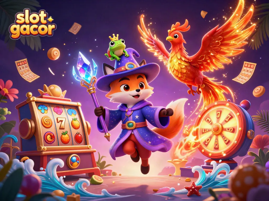 Experience thrilling gameplay with slot gacor featuring magical elements and dynamic casino symbols.