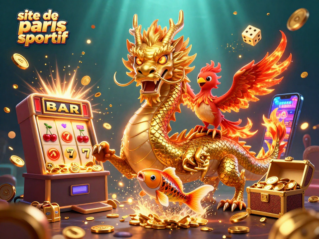 Gagnez sur le site de paris sportif avec des dragons, des phoenix et des pièces d'or étincelantes.