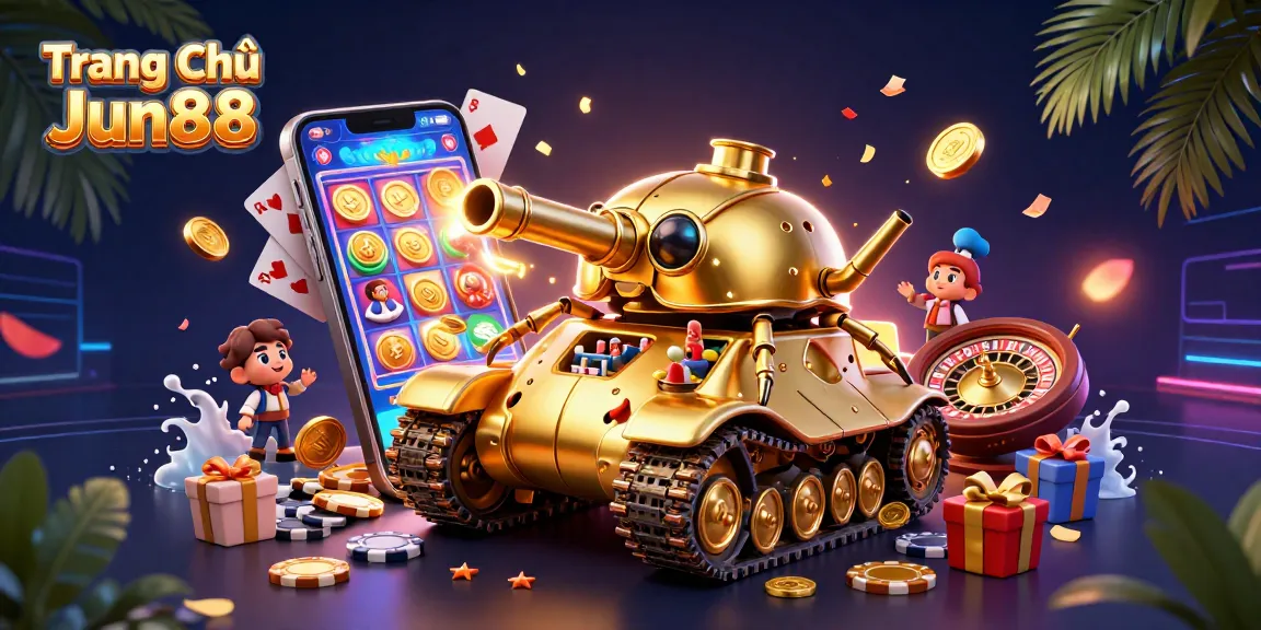 Play and win at Trang Chủ Jun88 with engaging casino games, golden coins, and dynamic slot action!