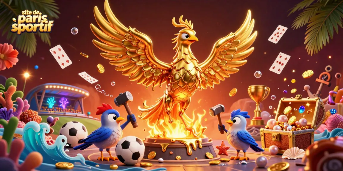 Pariez sur le site de paris sportif avec cette illustration captivante remplie d'éléments de jeu et des personnages engageants.