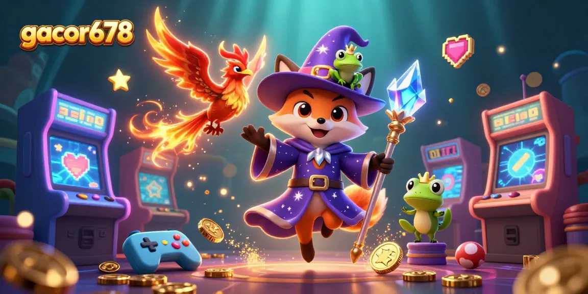 Engage with gacor678 in a vibrant 3D casino setting showcasing magical elements and gaming excitement.