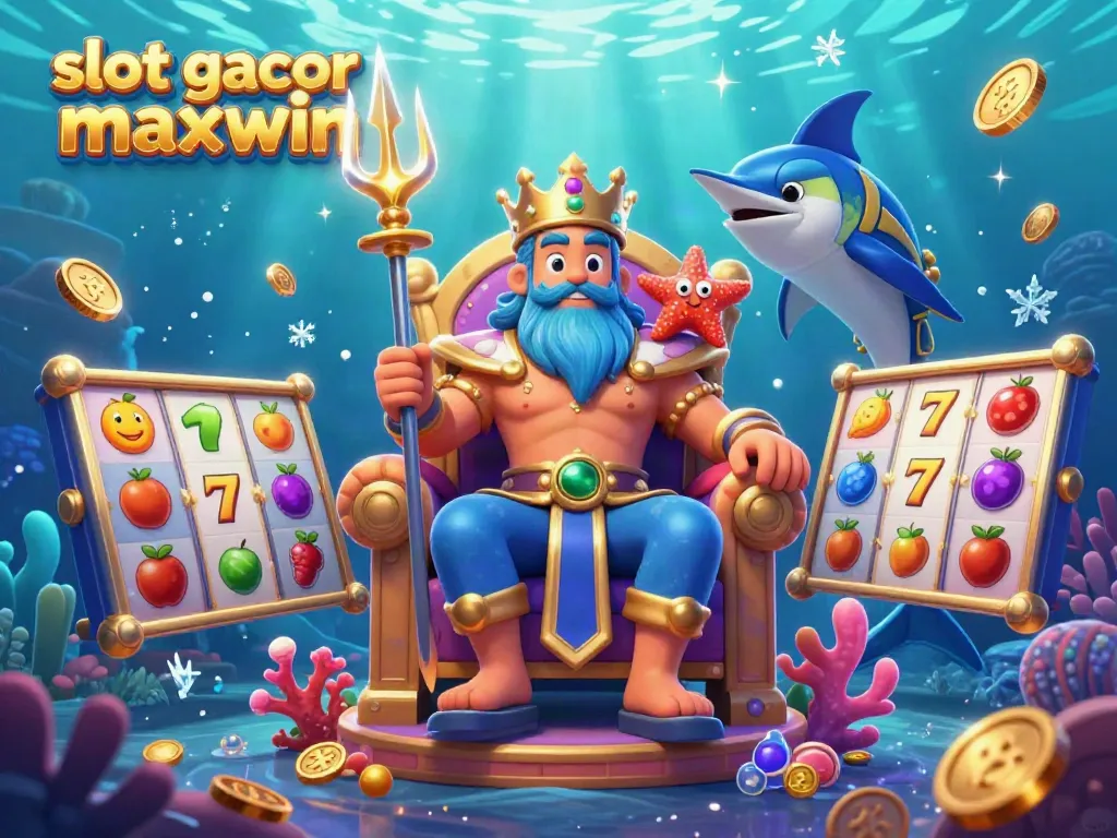 Experience vibrant excitement with slot gacor maxwin in an enchanting underwater casino scene.