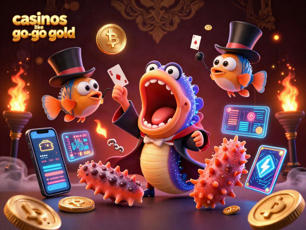Play games like Go Go Gold in vibrant 3D art with glowing coins, showcasing thrilling casino action.