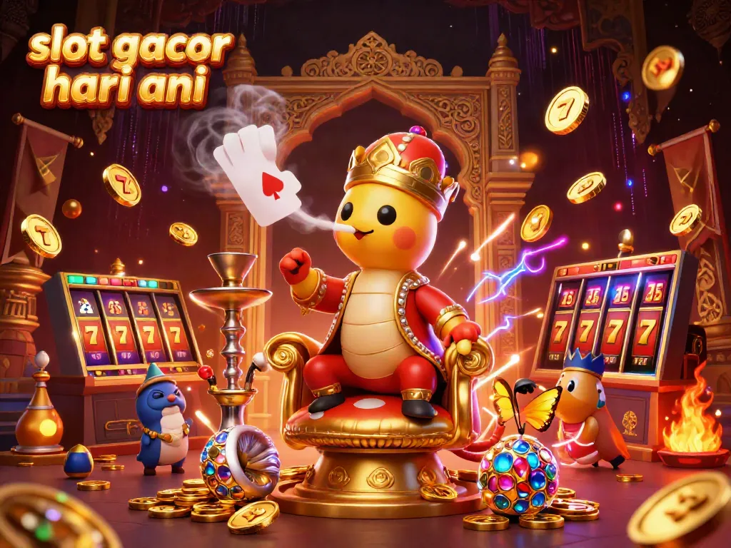 Experience the thrill of slot gacor hari ini with vibrant symbols and a captivating scene.