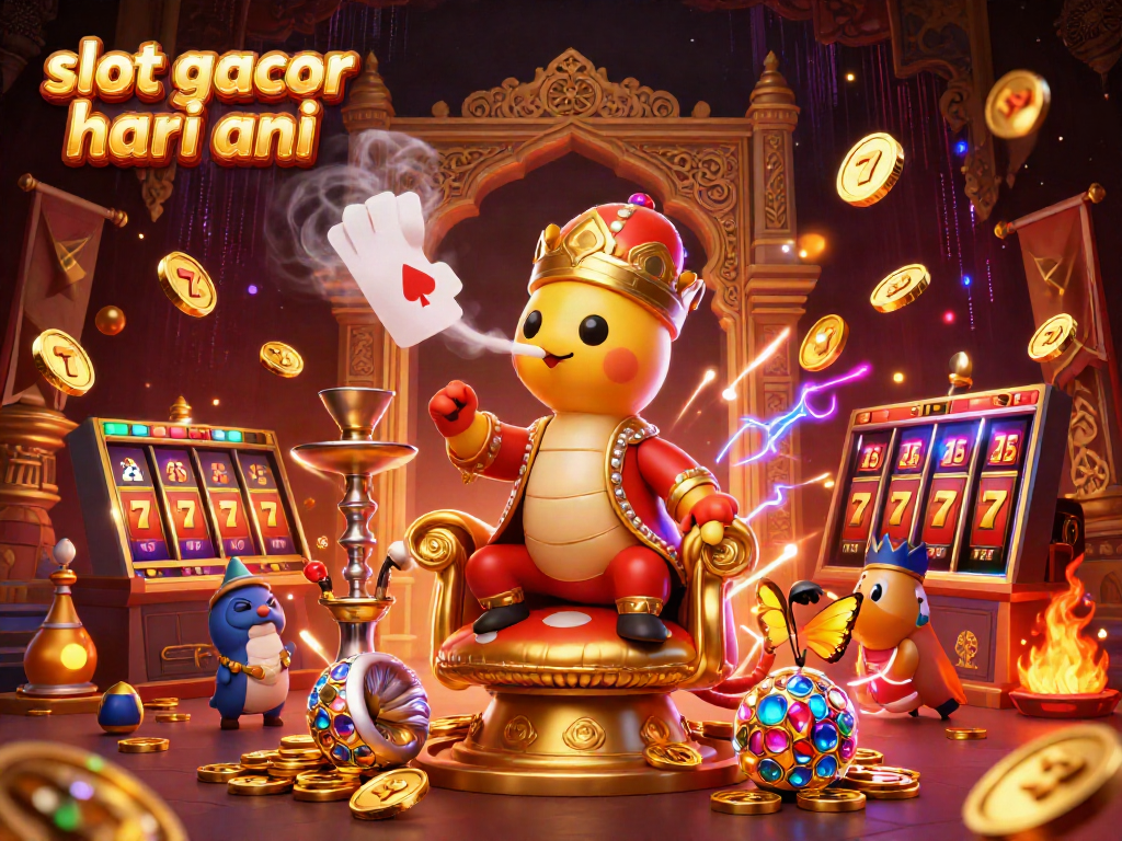 Experience the thrill of slot gacor hari ini with vibrant symbols and a captivating scene.