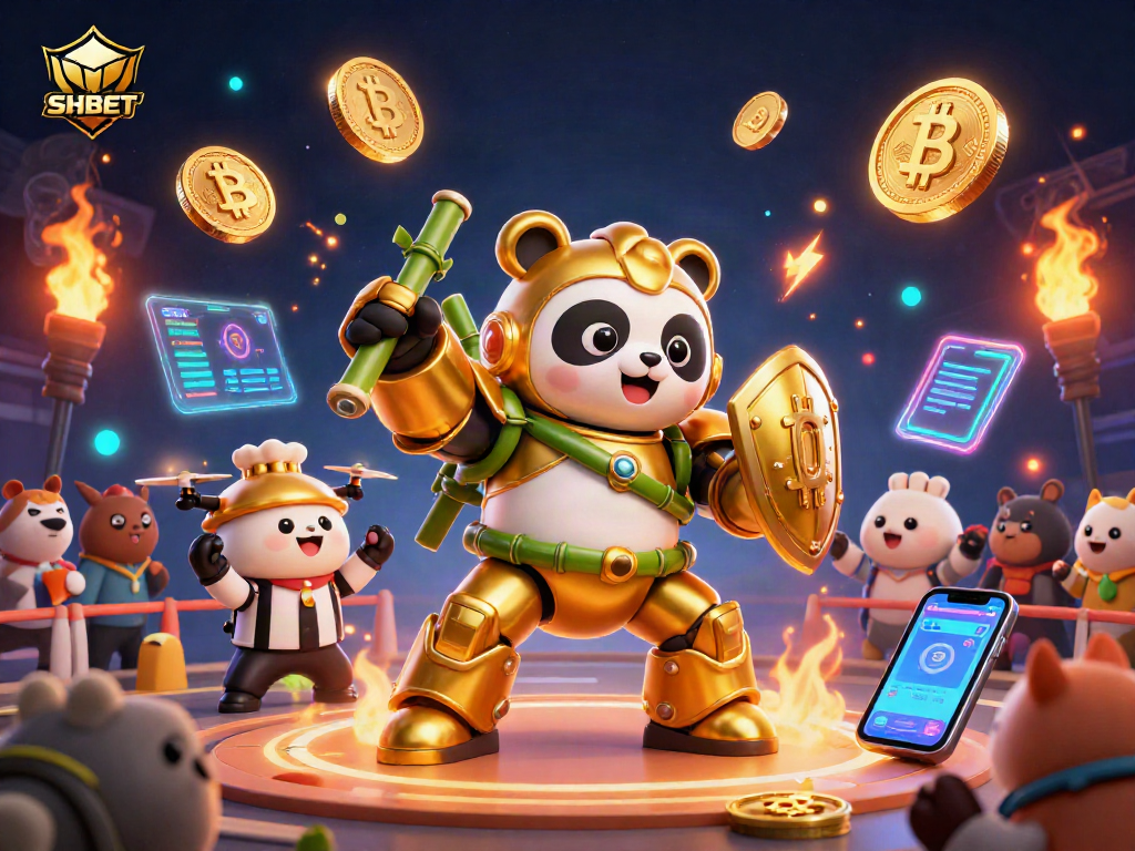 Engage in thrilling gaming action with SHBET’s vibrant casino world full of excitement and crypto elements.