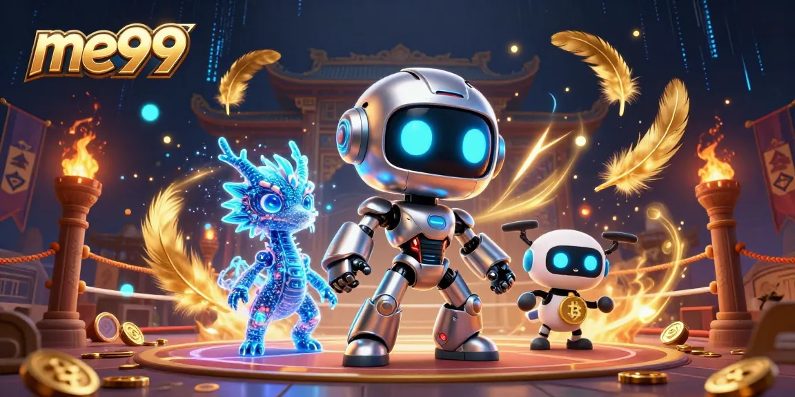 Spin and win big at ME99 Casino with our festive 3D gaming illustration highlighting innovative features and exciting gameplay.