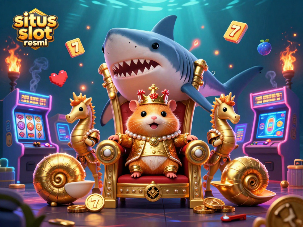 Experience winning moments at situs slot resmi featuring vibrant slot themes and golden hamster royalty