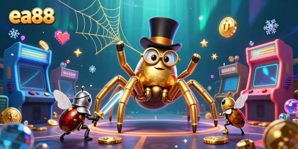 ea88 chơi casino với nhện vàng khổng lồ và hiệp sĩ bọ cánh cứng