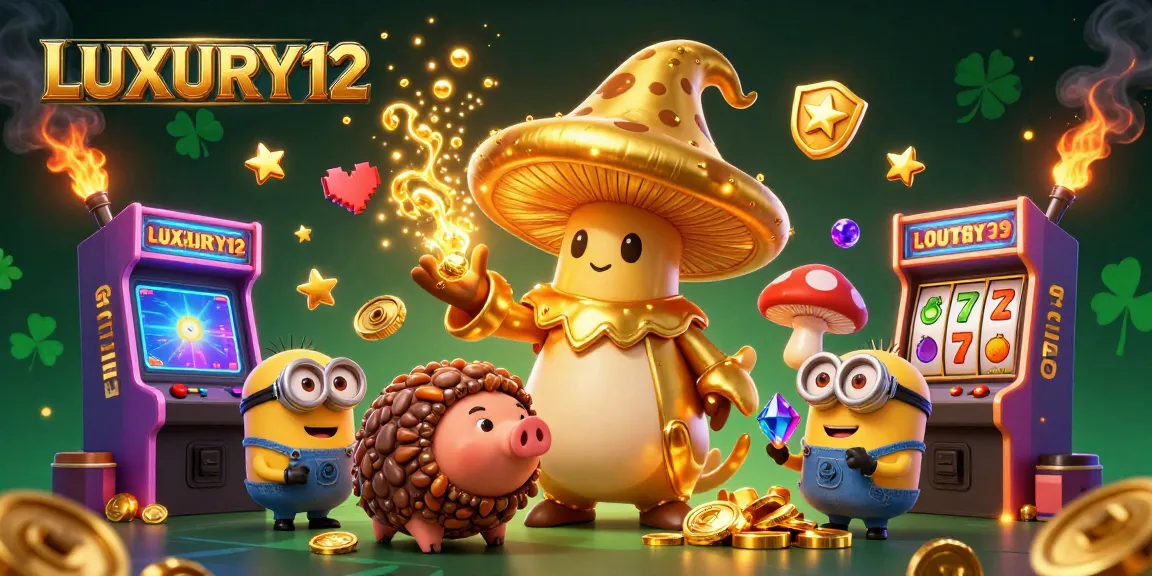 LUXURY12 menghadirkan sensasi spin slot online dengan wizard emas dan pig truffle menemukan harta karun.