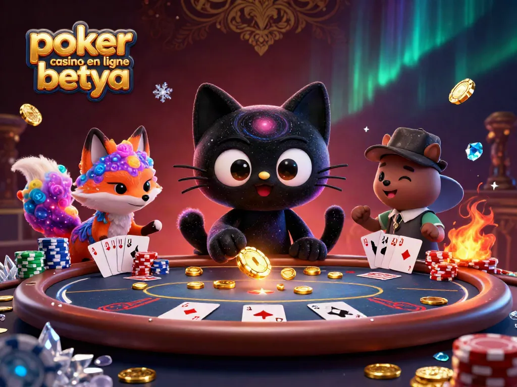 Experience thrilling poker action at poker casino en ligne betya with captivating characters and colorful casino elements.
