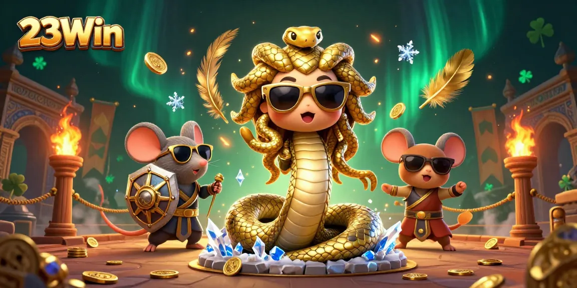 Experience thrilling gameplay at 23Win with vibrant 3D characters and dynamic casino settings